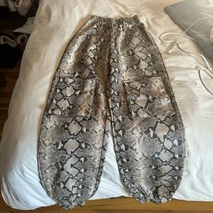 snake skin pants